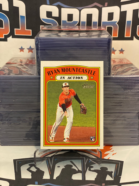 2021 Topps Heritage (In Action) Ryan Mountcastle Rookie #186