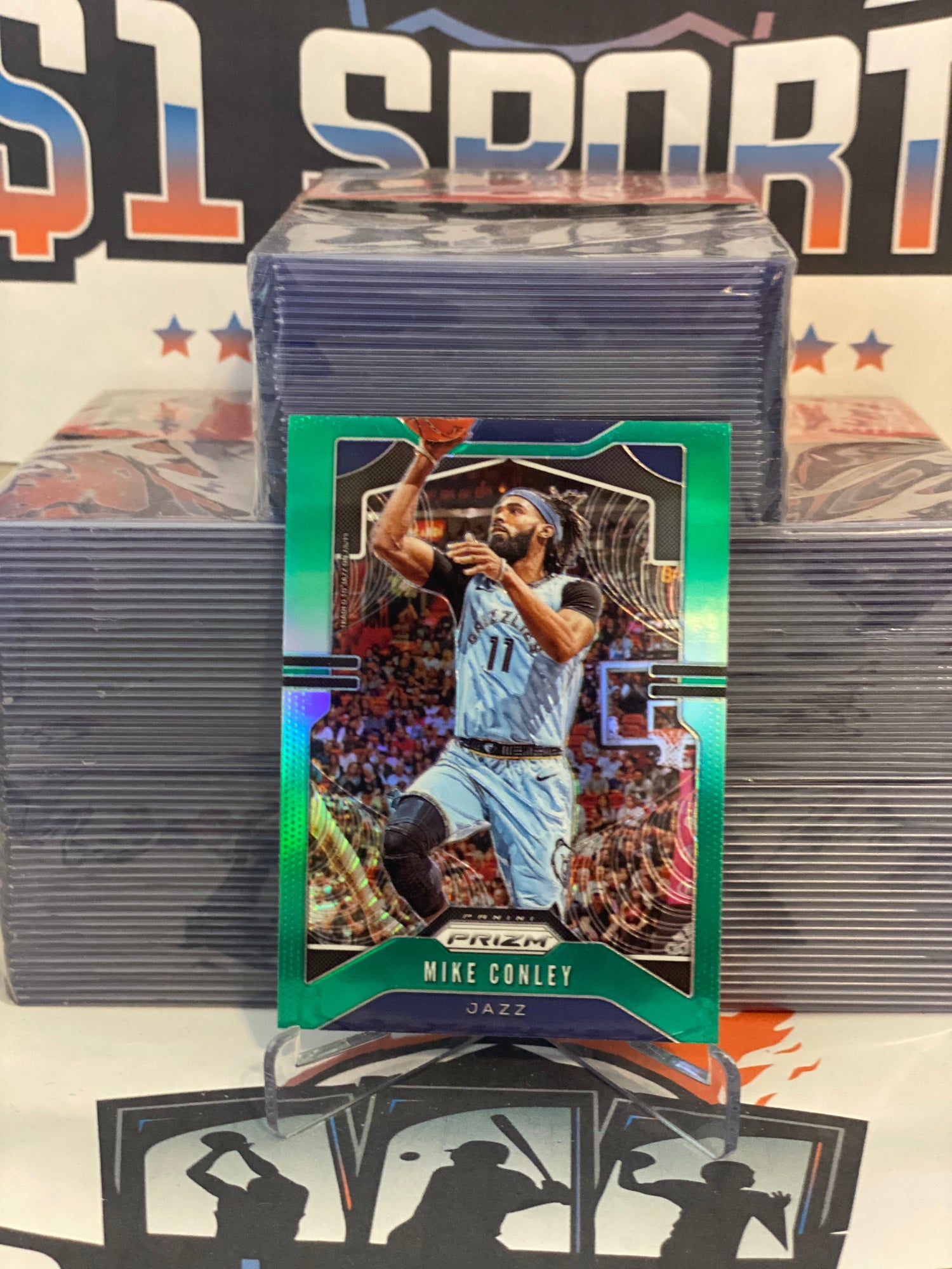 2019 Panini Prizm (Green Prizm) Mike Conley #244