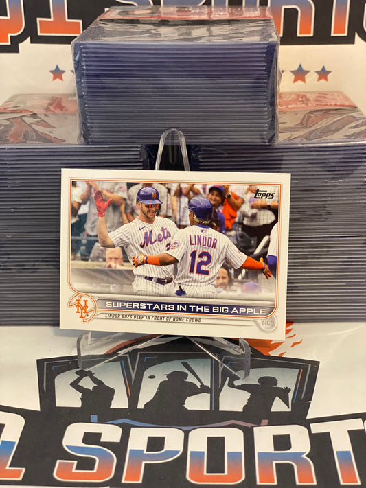 2022 Topps (Superstars in the Big Apple) Pete Alonso & Francisco Lindor #436