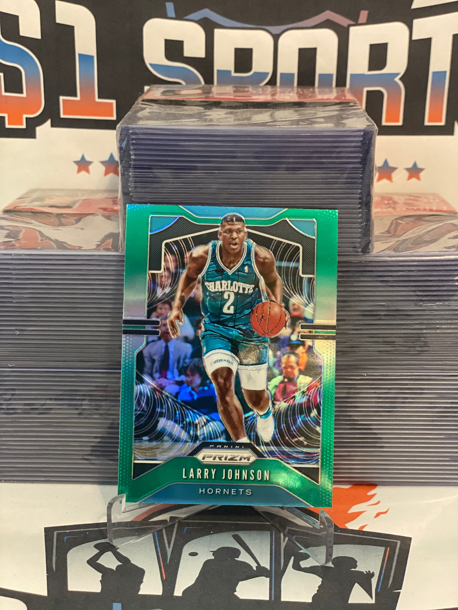 2019 Panini Prizm (Green Prizm) Larry Johnson #15