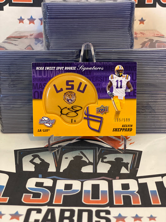 2011 Upper Deck (NCAA Sweet Spot Rookie Signatures Auto, 105/599) Kelvin Sheppard #RS-KS