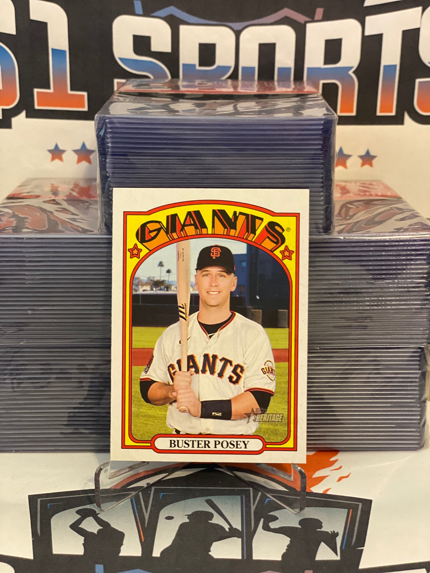 2021 Topps Heritage Buster Posey #556