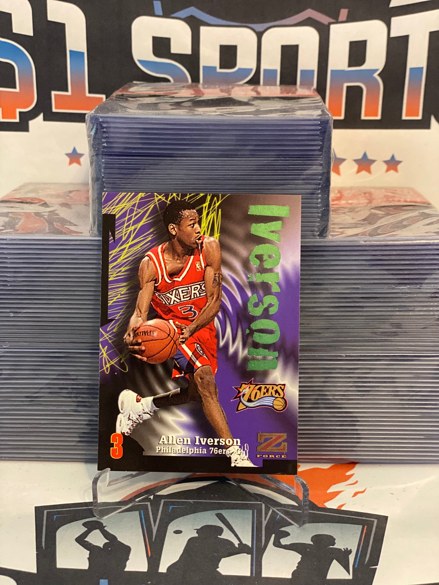 1998 Skybox Z-Force (2nd Year) Allen Iverson #100