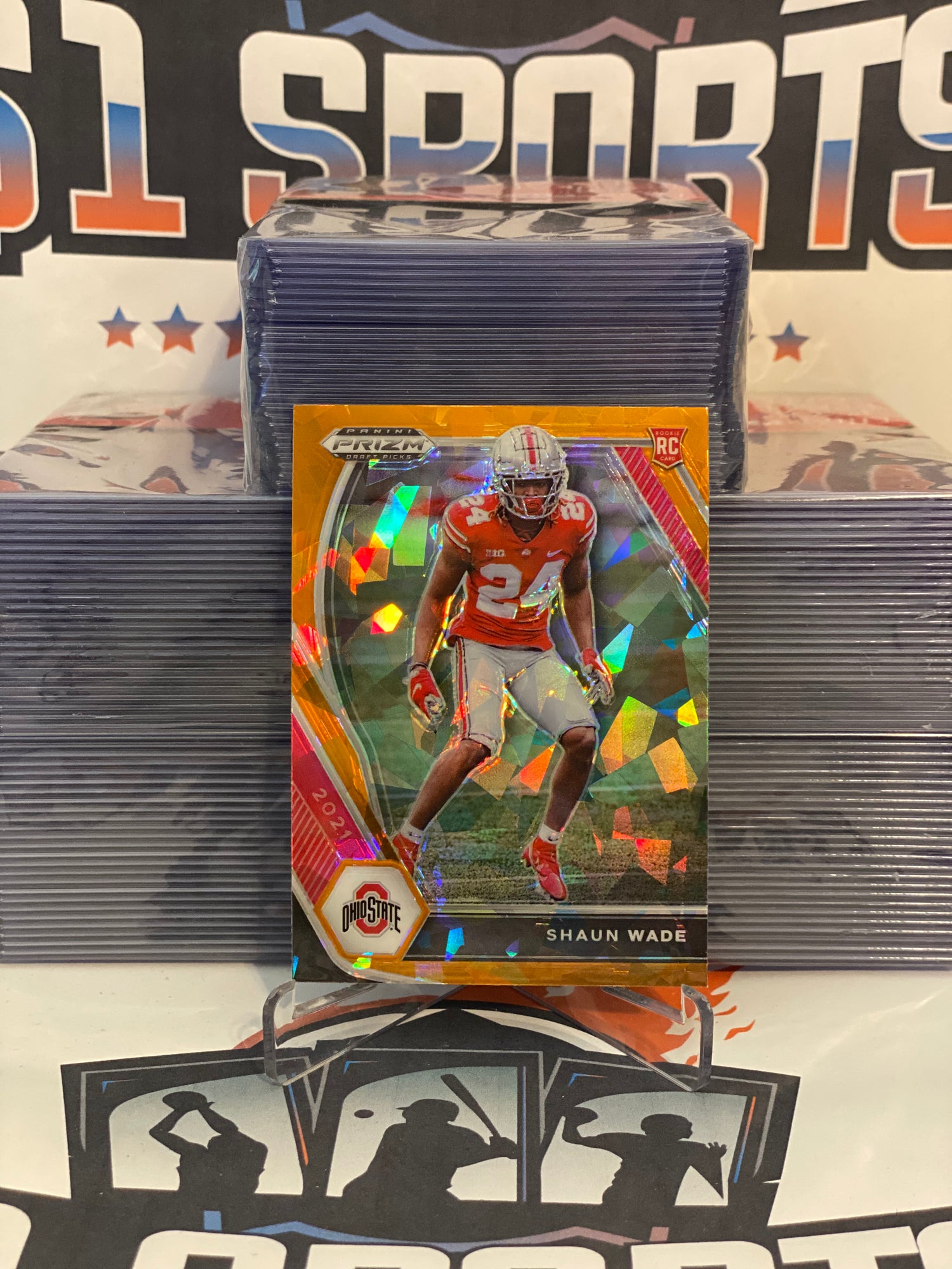 2021 Panini Prizm Draft Picks (Orange Ice Prizm) Shaun Wade Rookie #137