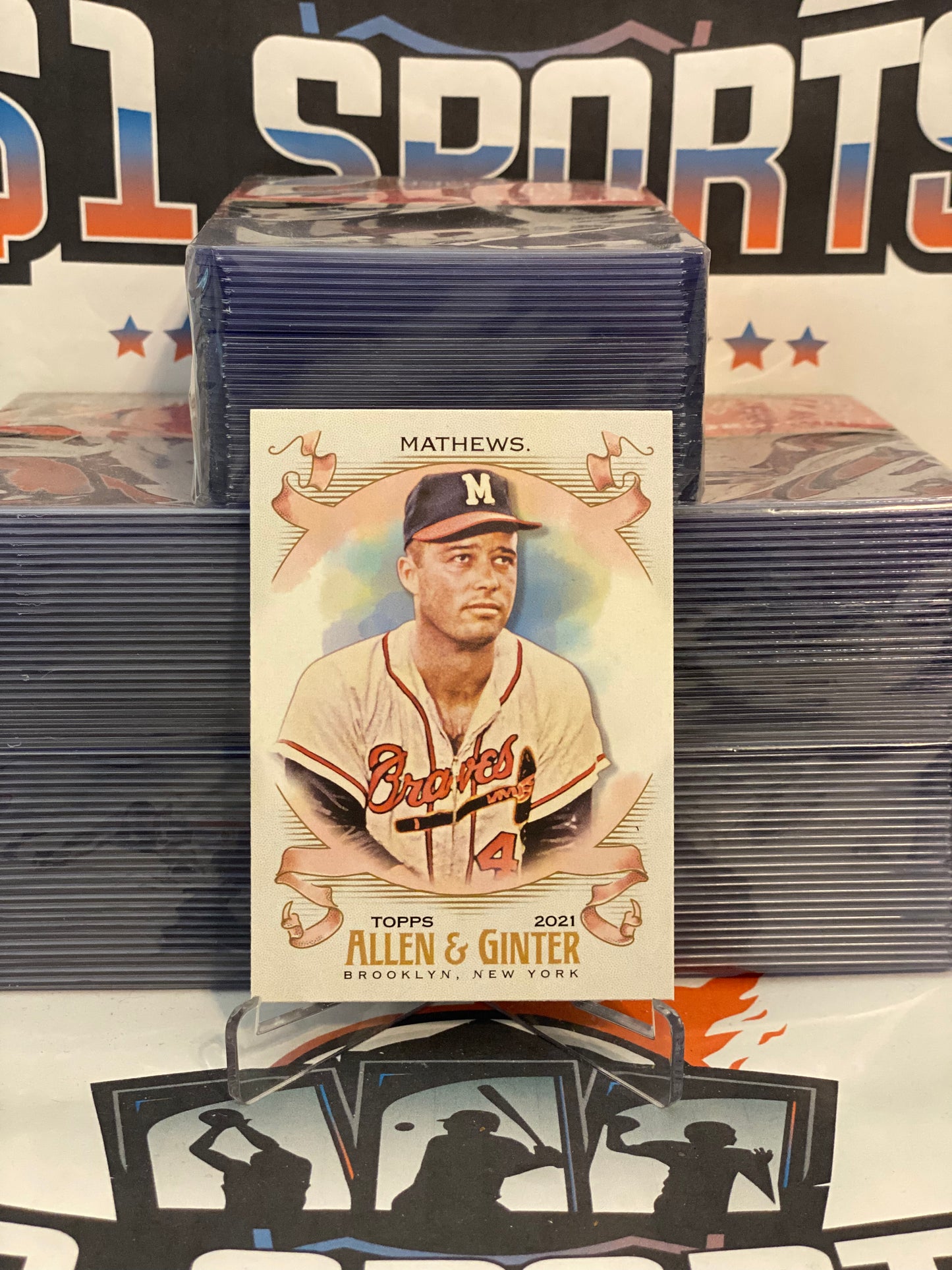 2021 Topps Allen & Ginter Eddie Mathews #93
