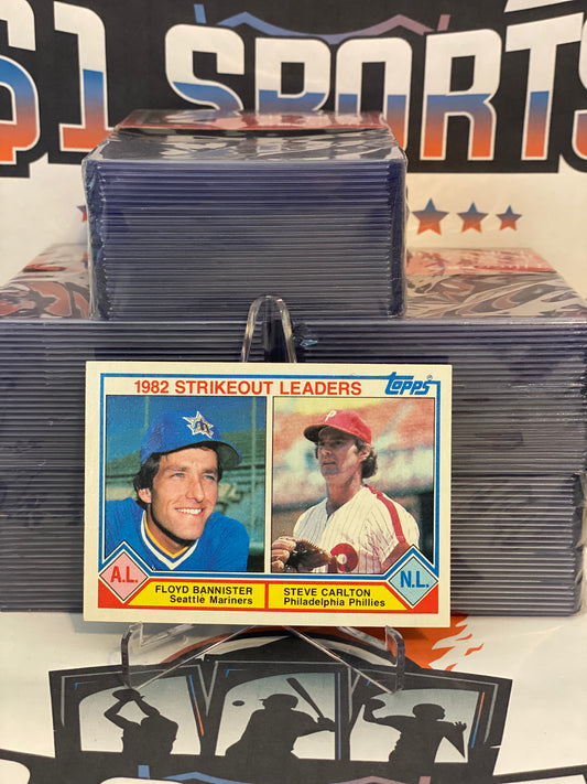 1983 Topps (Strikeout Leaders) Steve Carlton & Floyd Bannister #706