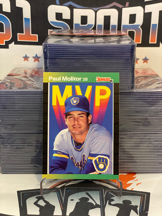 Paul Molitor 1989 Donruss MVP #BC-9 Milwaukee Brewers Baseball Card