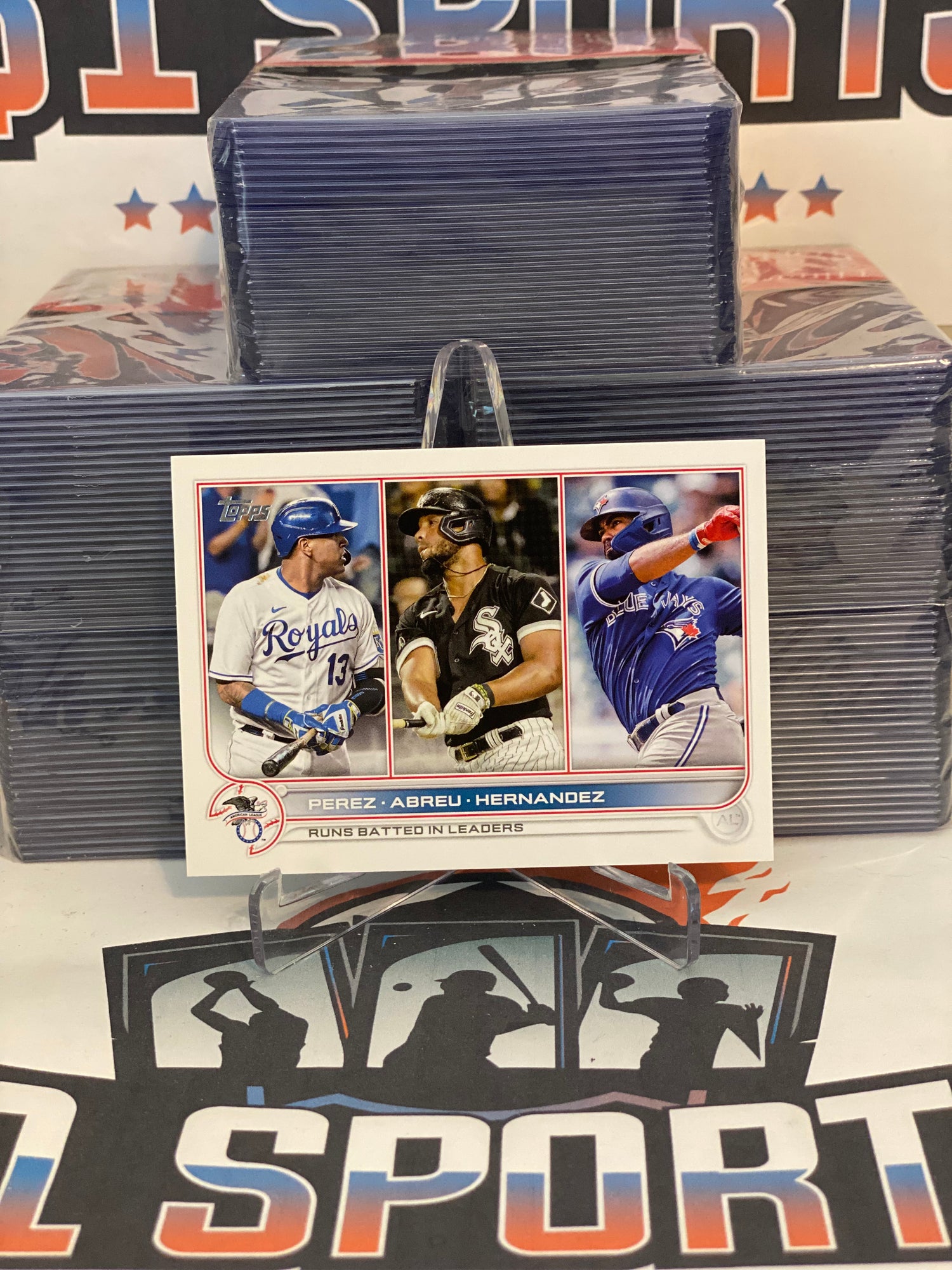 2022 Topps (A.L. RBI Leaders) Salvador Perez, Jose Abreu & Teoscar Hernandez #202