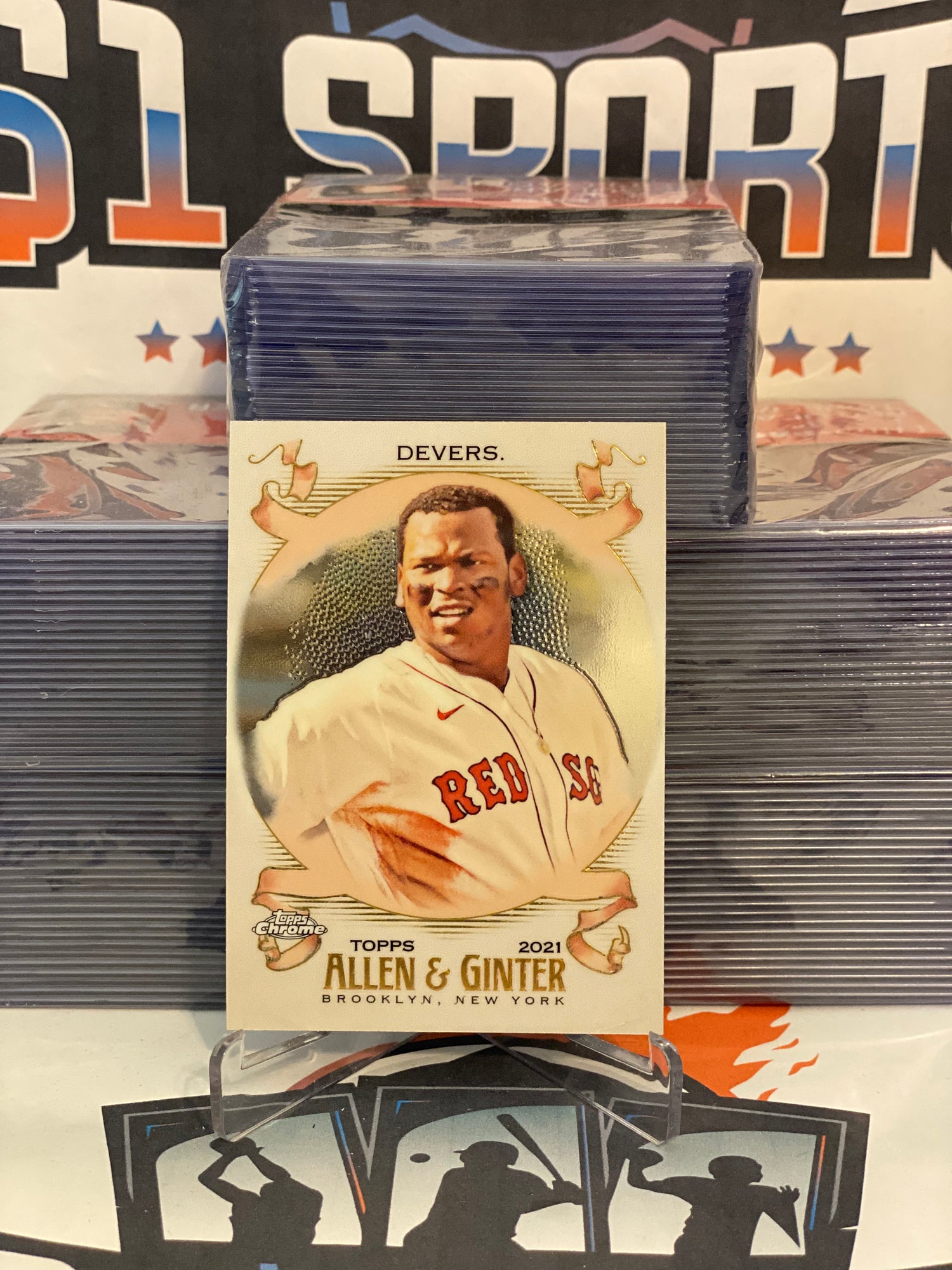 2021 Topps Allen & Ginter Chrome Rafael Devers #253