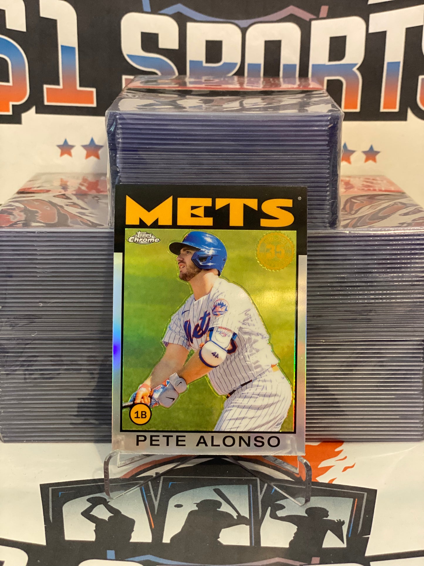 2021 Topps Chrome (1986 Redux) Pete Alonso #86BC-10