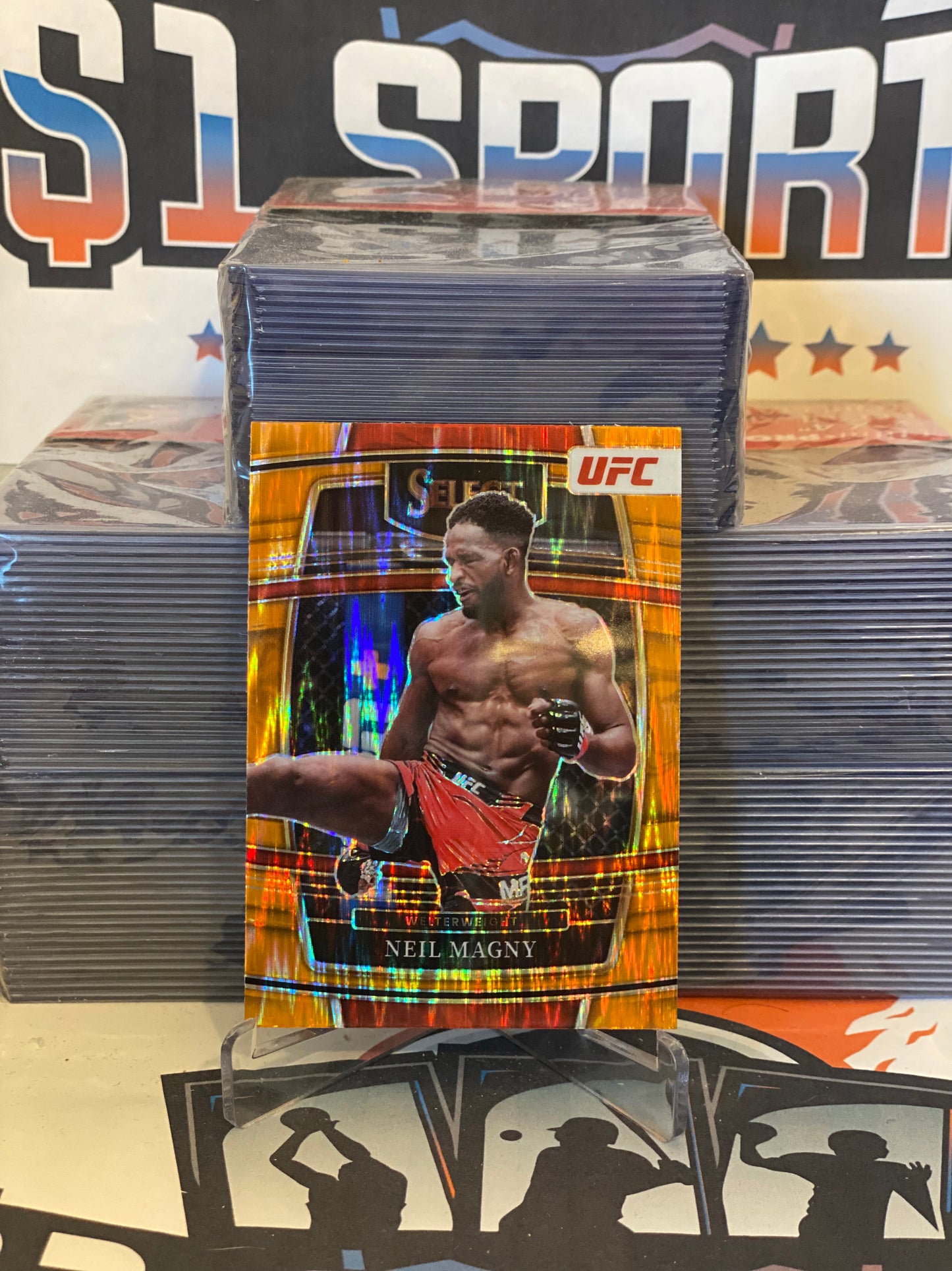 2022 Panini Select UFC (Orange Flash Prizm) Neil Magny #86