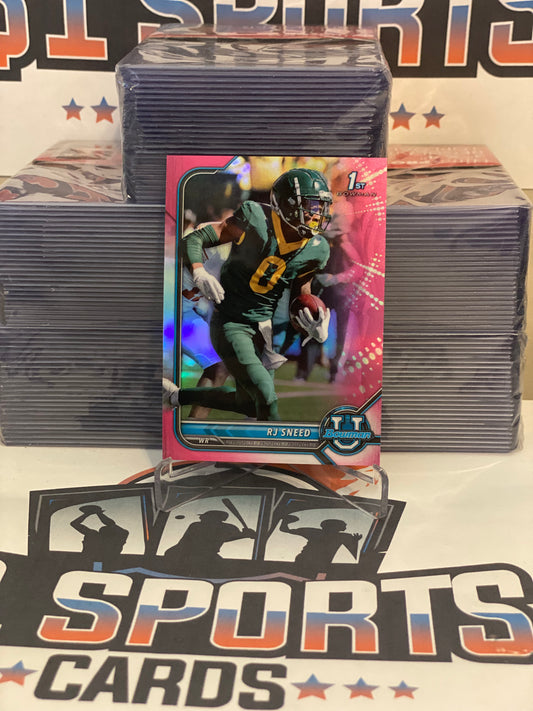 2021 Bowman University (Pink Chrome Refractor, 1st Bowman) RJ Sneed #72