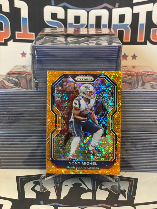 2020 Panini Prizm (Orange Disco Prizm) Sony Michel #20