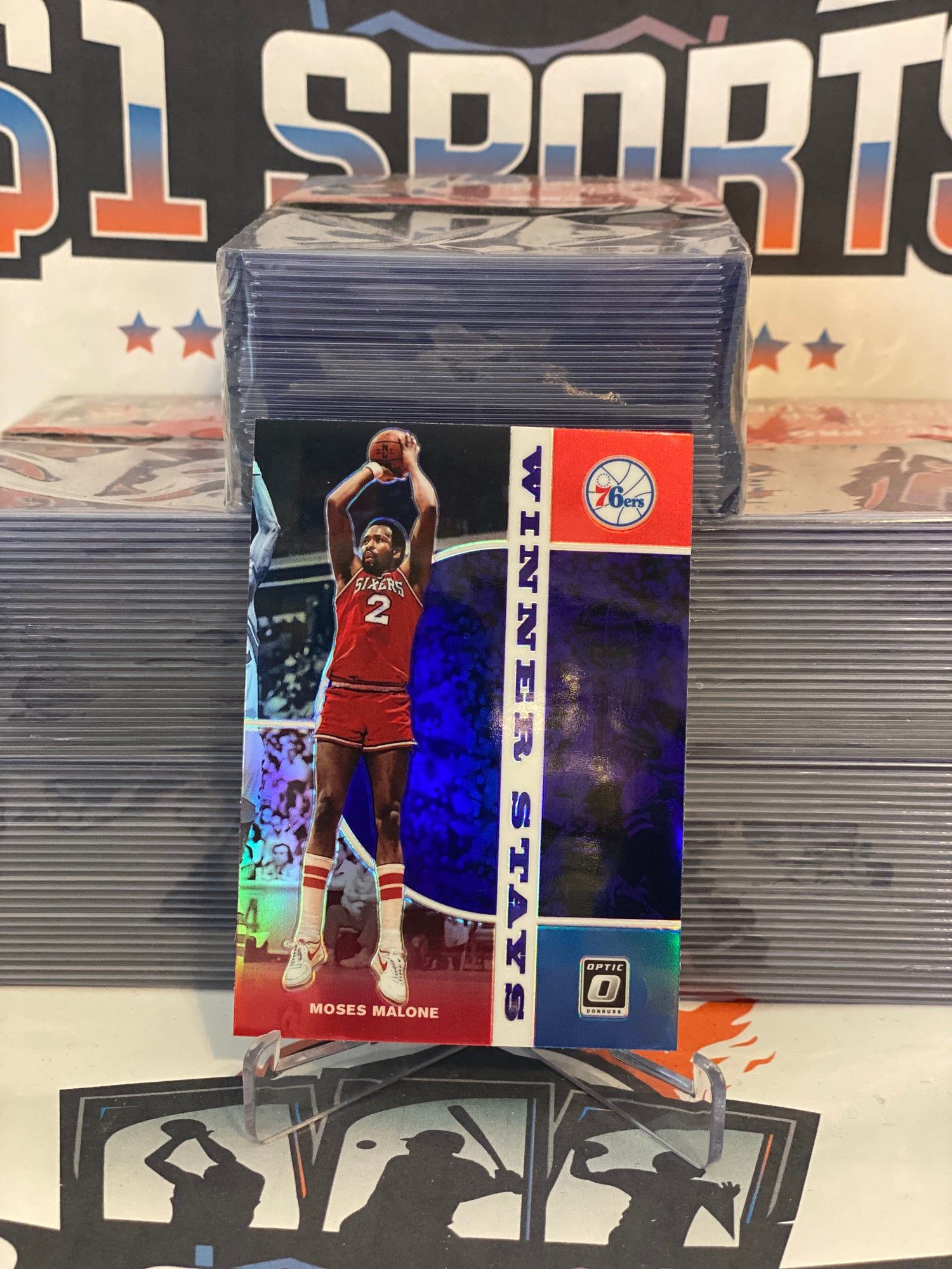 2019 Donruss Optic (Holo Prizm, Winner Stays) Moses Malone #13