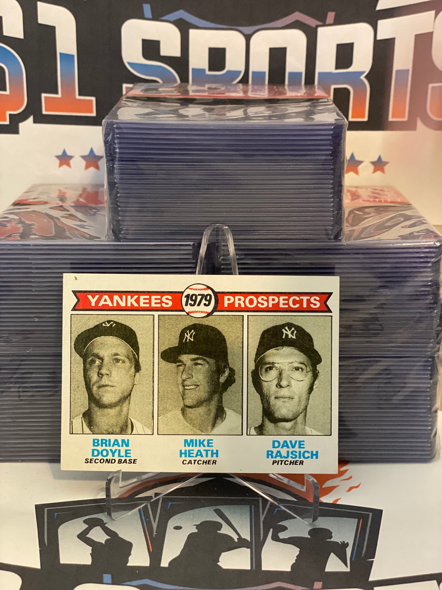 1979 Topps (Yankees Prospects) Brian Doyle, Mike Heath, Dave Rajsich ...