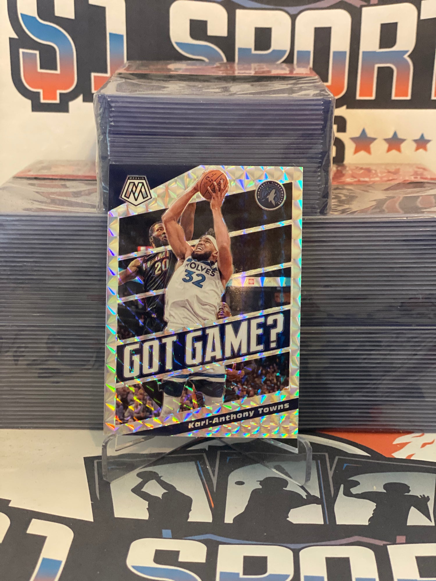 2019 Panini Mosaic (Mosaic Prizm, Got Game?) Karl-Anthony Towns #20