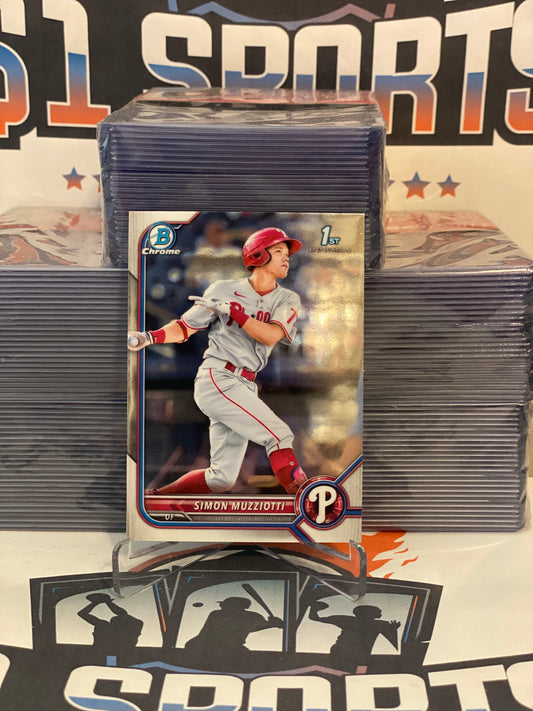 2022 Bowman Chrome Prospects (1st Bowman) Simon Muzziotti #BCP-40