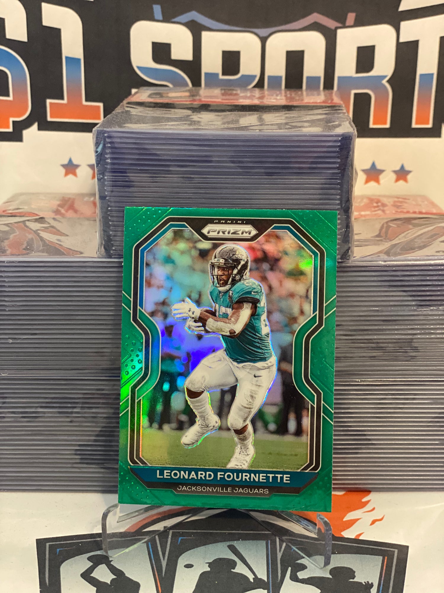 2020 Panini Prizm (Green Prizm) Leonard Fournette #93