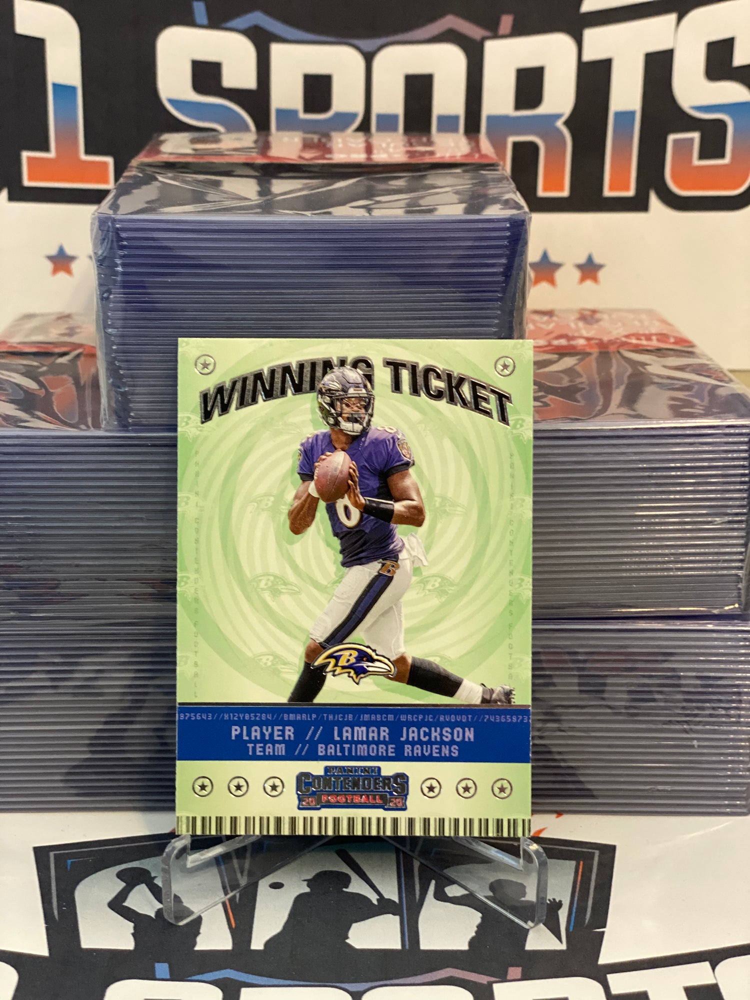 2020 Panini Contenders (Winning Ticket) Lamar Jackson #WT4