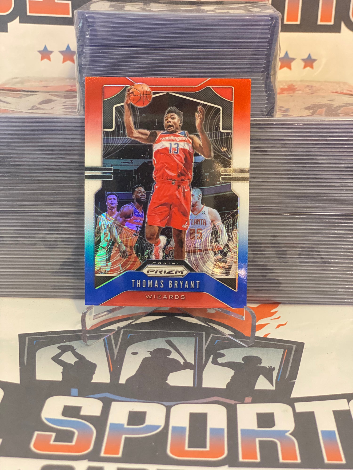 2019 Panini Prizm (Red White Blue Prizm) Thomas Bryant #195