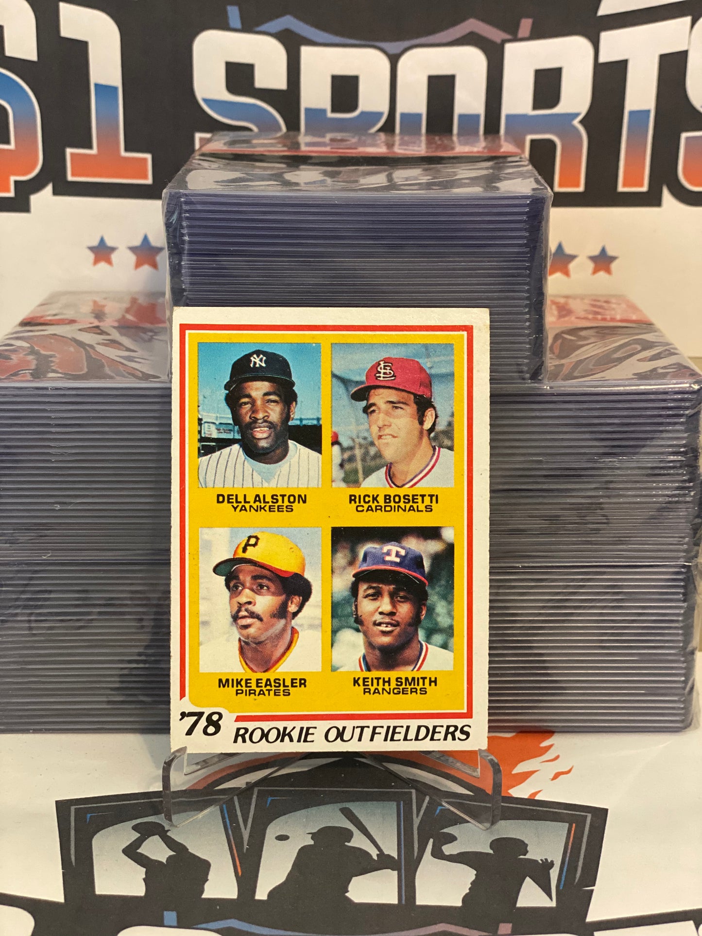 1978 Topps (Rookie Outfielders) Dell Alston, Rick Bosetti, Mike Easler, Keith Smith #710