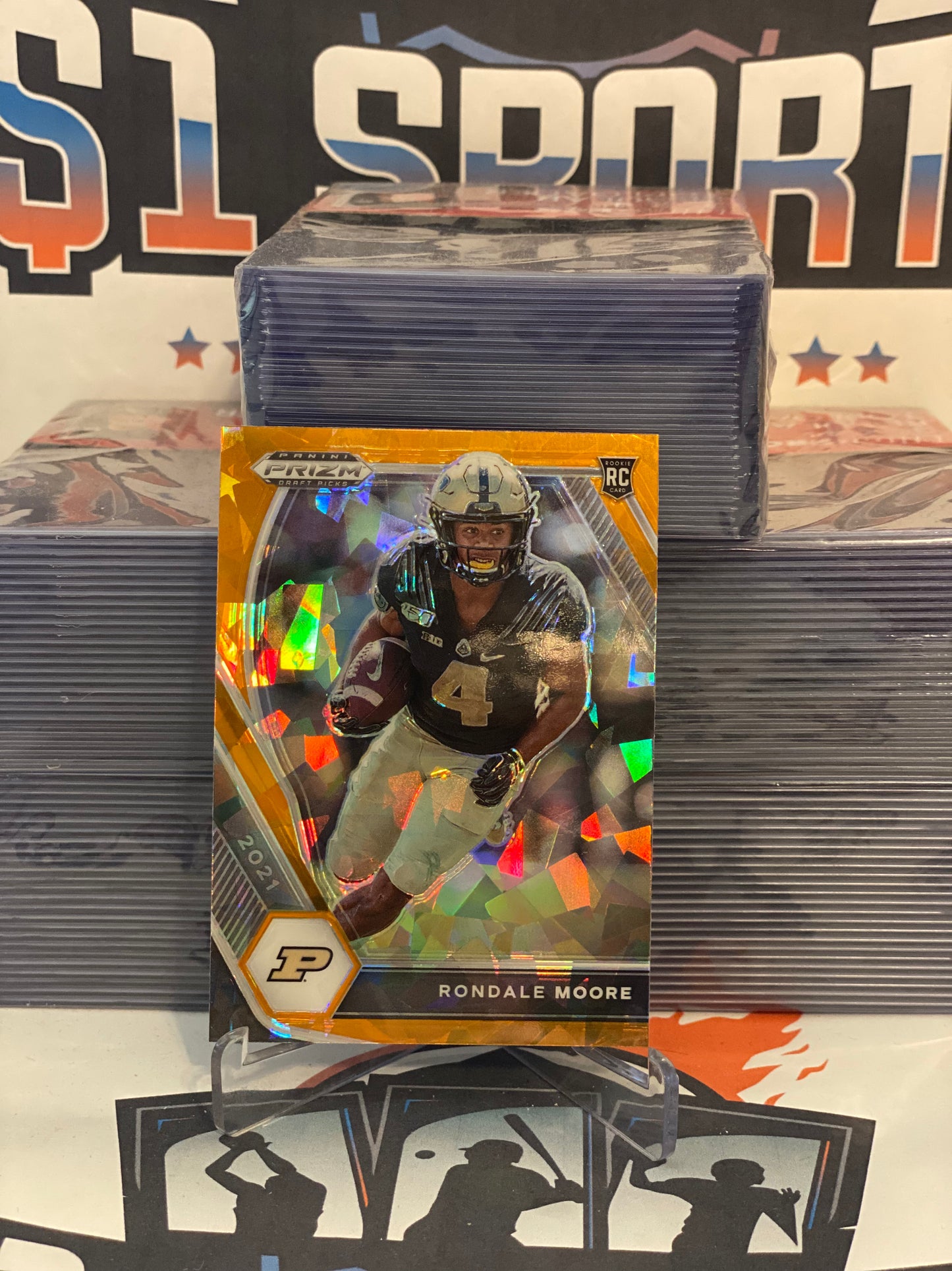 2021 Panini Prizm Draft Picks (Orange Ice Prizm) Rondale Moore Rookie #129