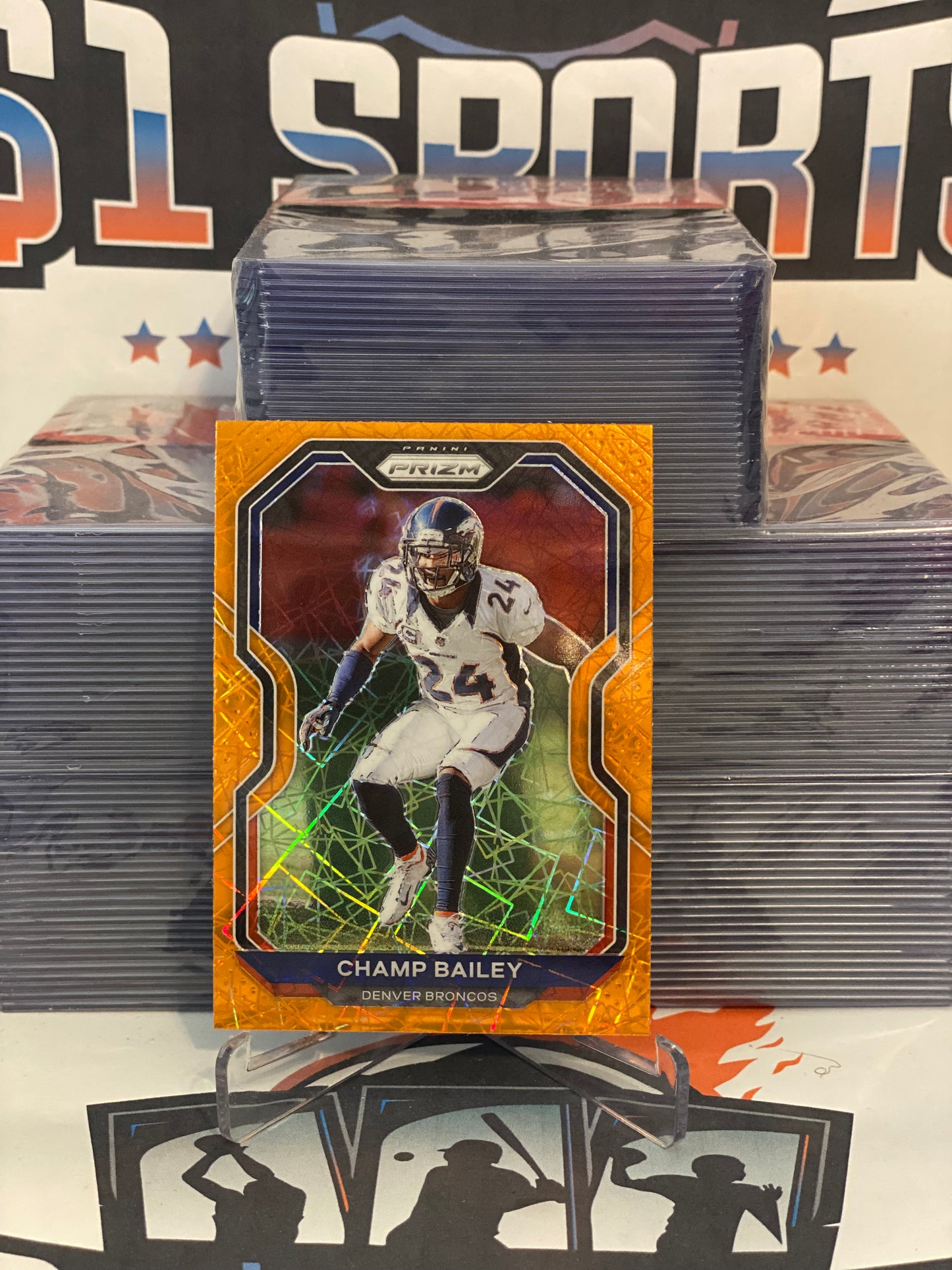 2020 Panini Prizm (Orange Lazer Prizm) Champ Bailey #119