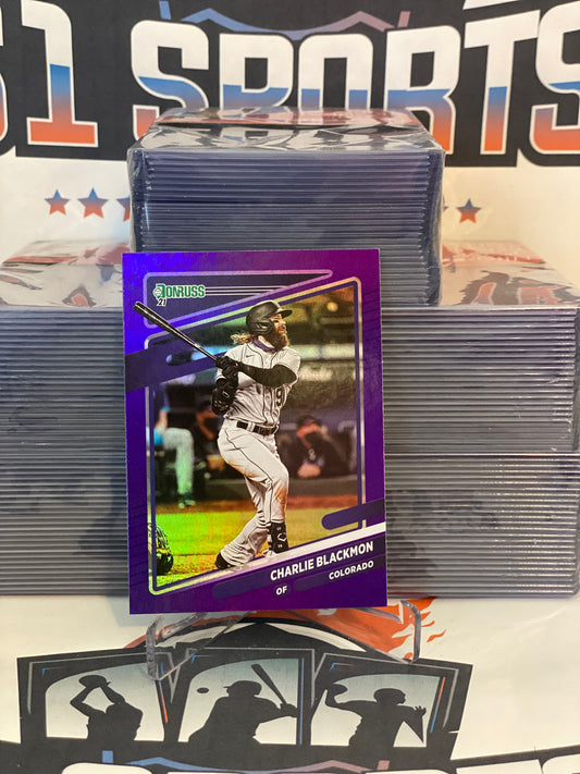 2021 Donruss (Purple Foil) Charlie Blackmon #103