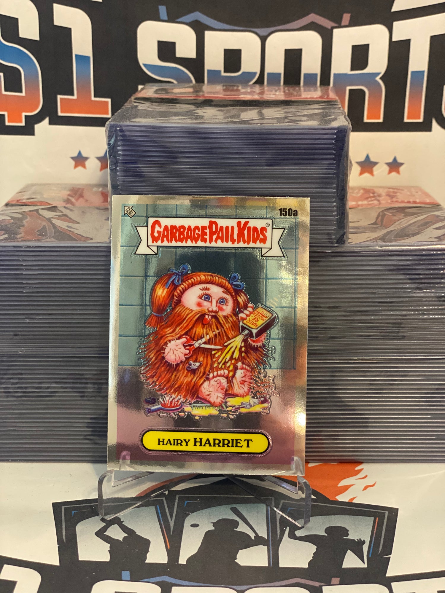 2021 Topps Garbage Pail Kids Chrome Series 4 Hairy Harriet #150a