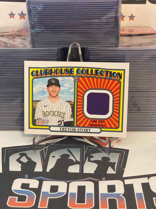 2021 Topps Heritage (Clubhouse Collection Relic) Trevor Story #CC-TS