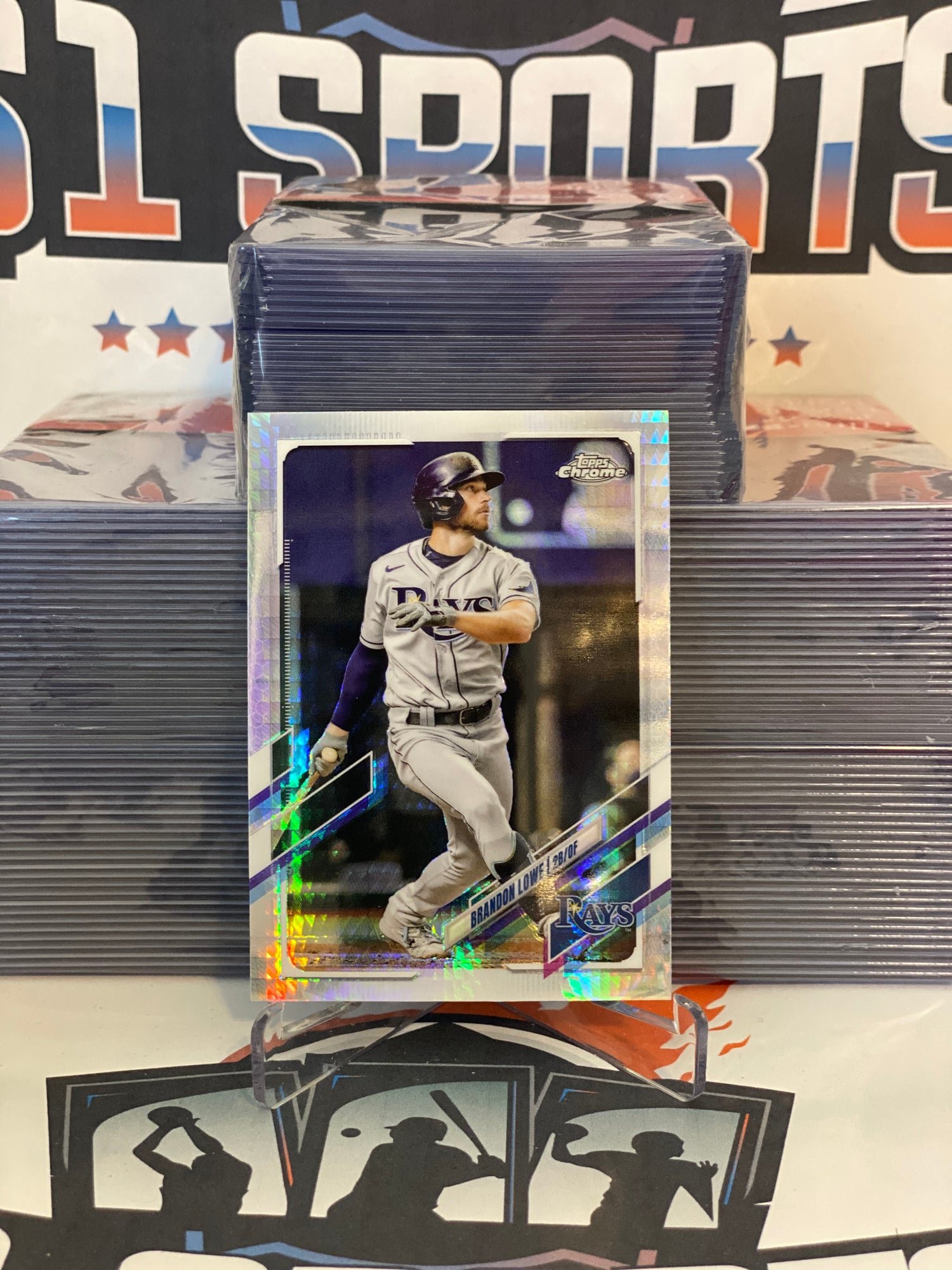 2021 Topps Chrome (Prism Refractor) Brandon Lowe #218