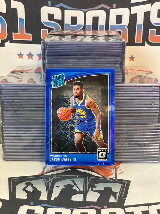 2018 Donruss Optic (Blue Lazer Prizm, Rated Rookie) Jacob Evans III #178