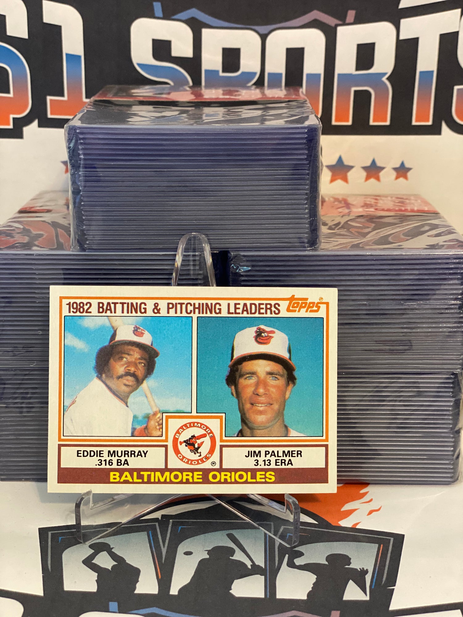 1983 Topps (Baltimore Orioles Team Leaders) Eddie Murray & Jim Palmer #21
