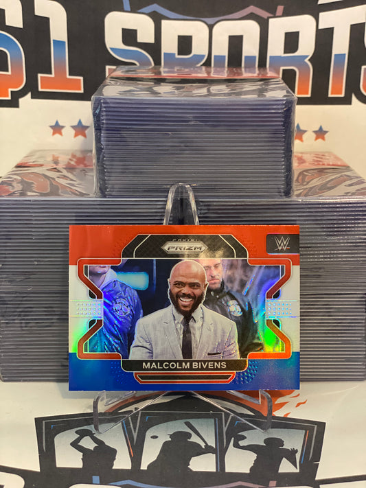 2022 Panini Prizm WWE (Red, White & Blue Prizm) Malcolm Bivens #85