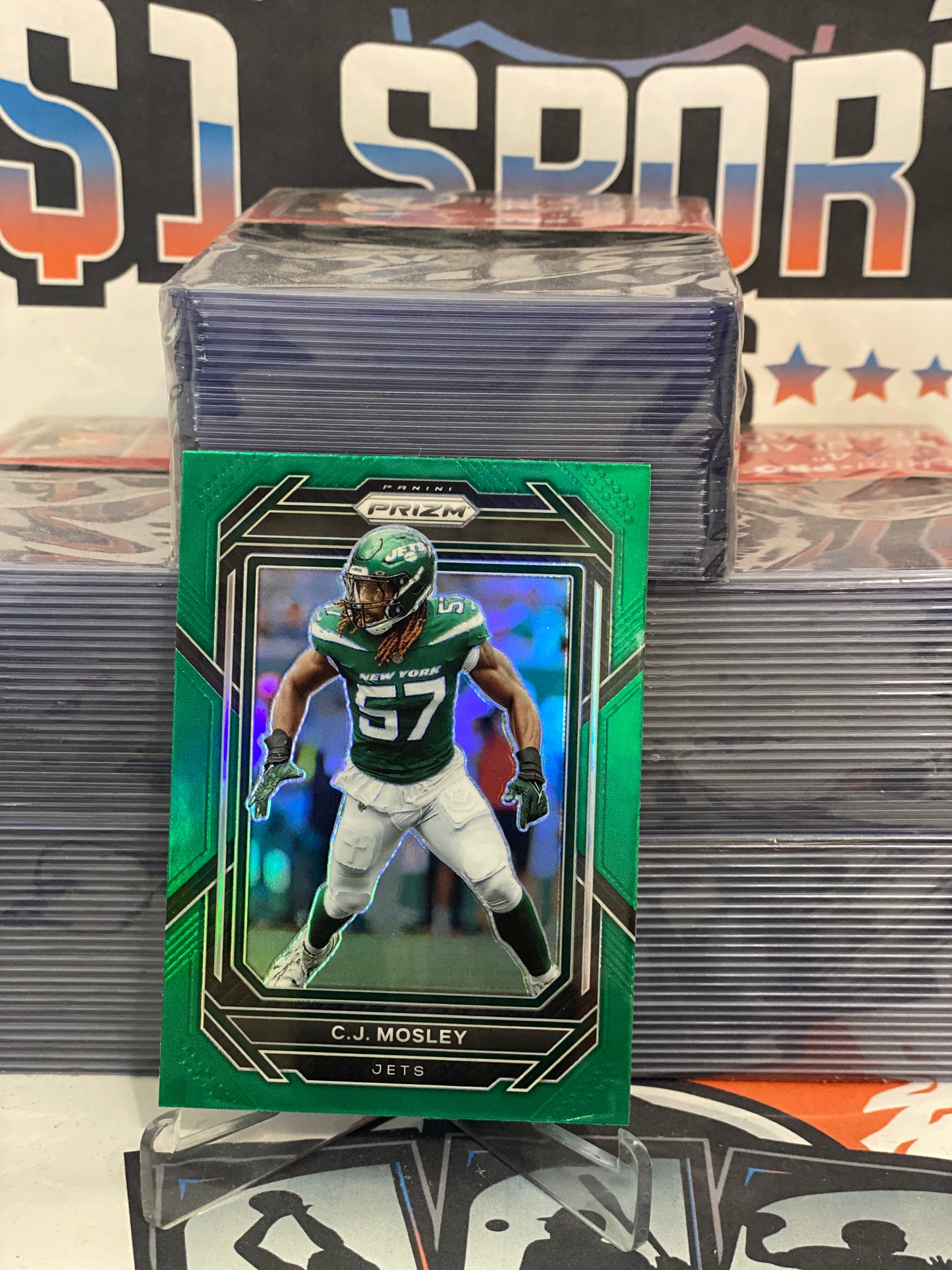 2022 Panini Prizm (Green Prizm) C.J. Mosley #231