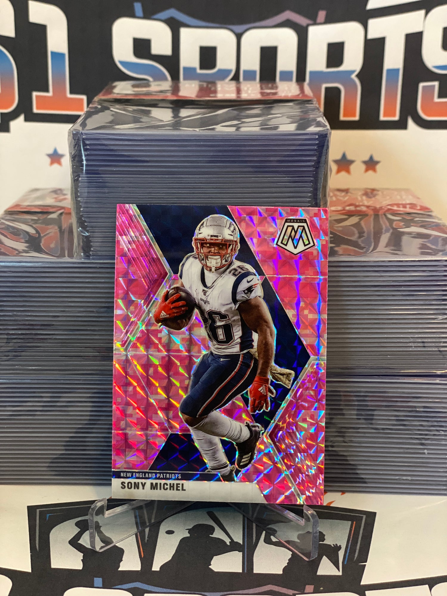 2020 Panini Mosaic (Pink Camo Prizm) Sony Michel #137