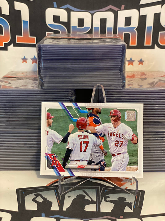 2021 Topps (Angels Team Card) Mike Trout & Shohei Ohtani #621
