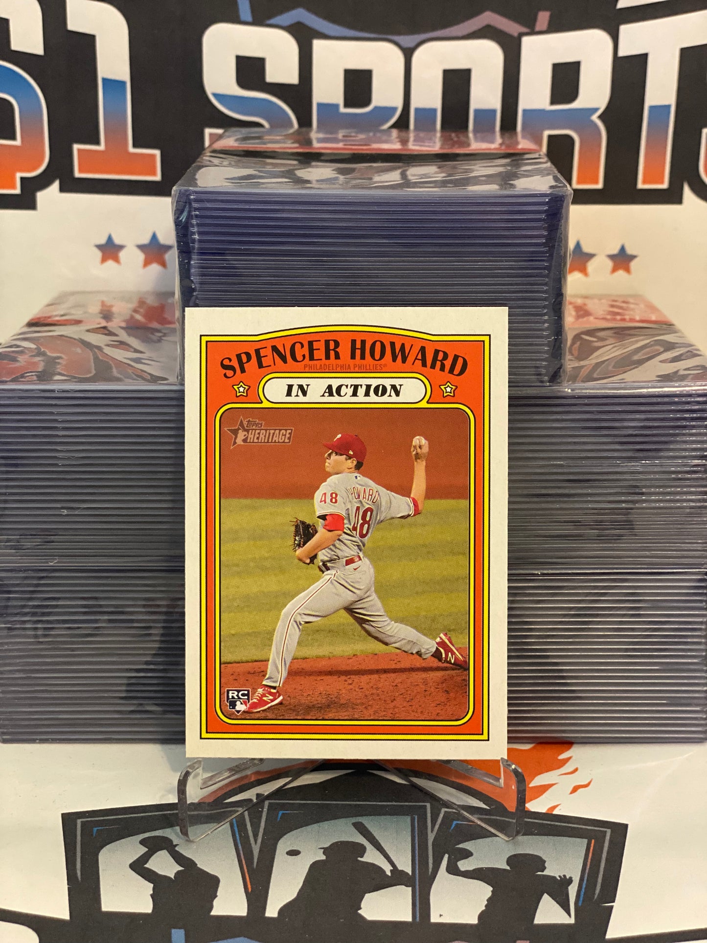 2021 Topps Heritage (In Action) Spencer Howard Rookie #106