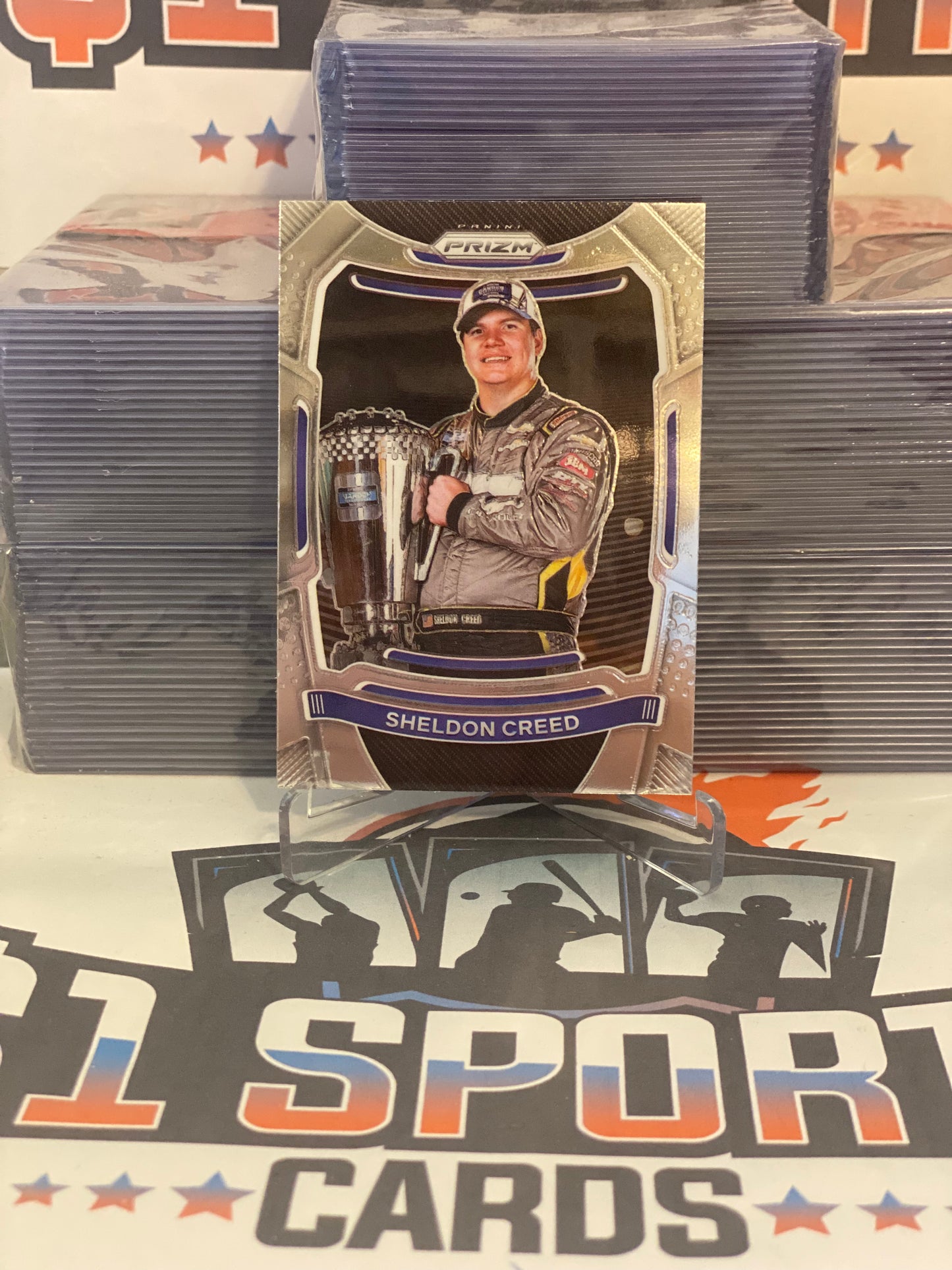 2021 Panini Prizm NASCAR (Short Print Trophy Variation) Sheldon Creed #56