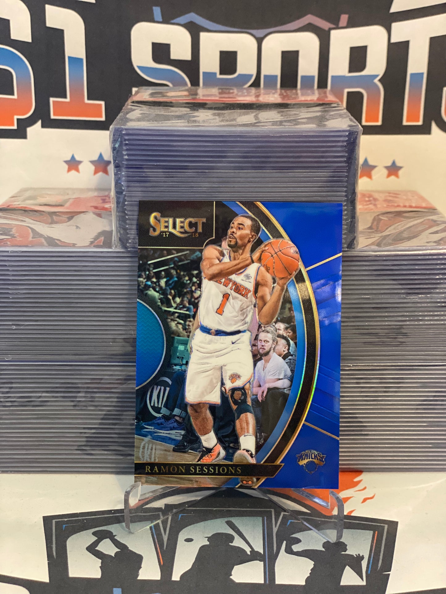 2017 Panini Select (Blue Prizm 156/299) Ramon Sessions #70