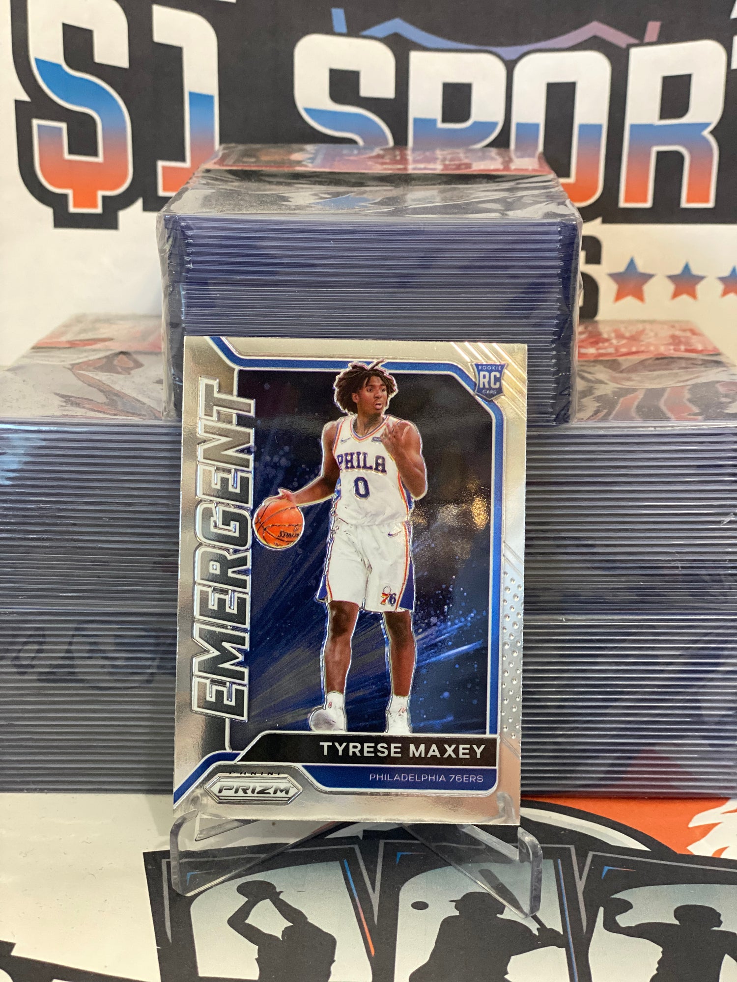 2020 Panini Prizm (Emergent) Tyrese Maxey Rookie #24