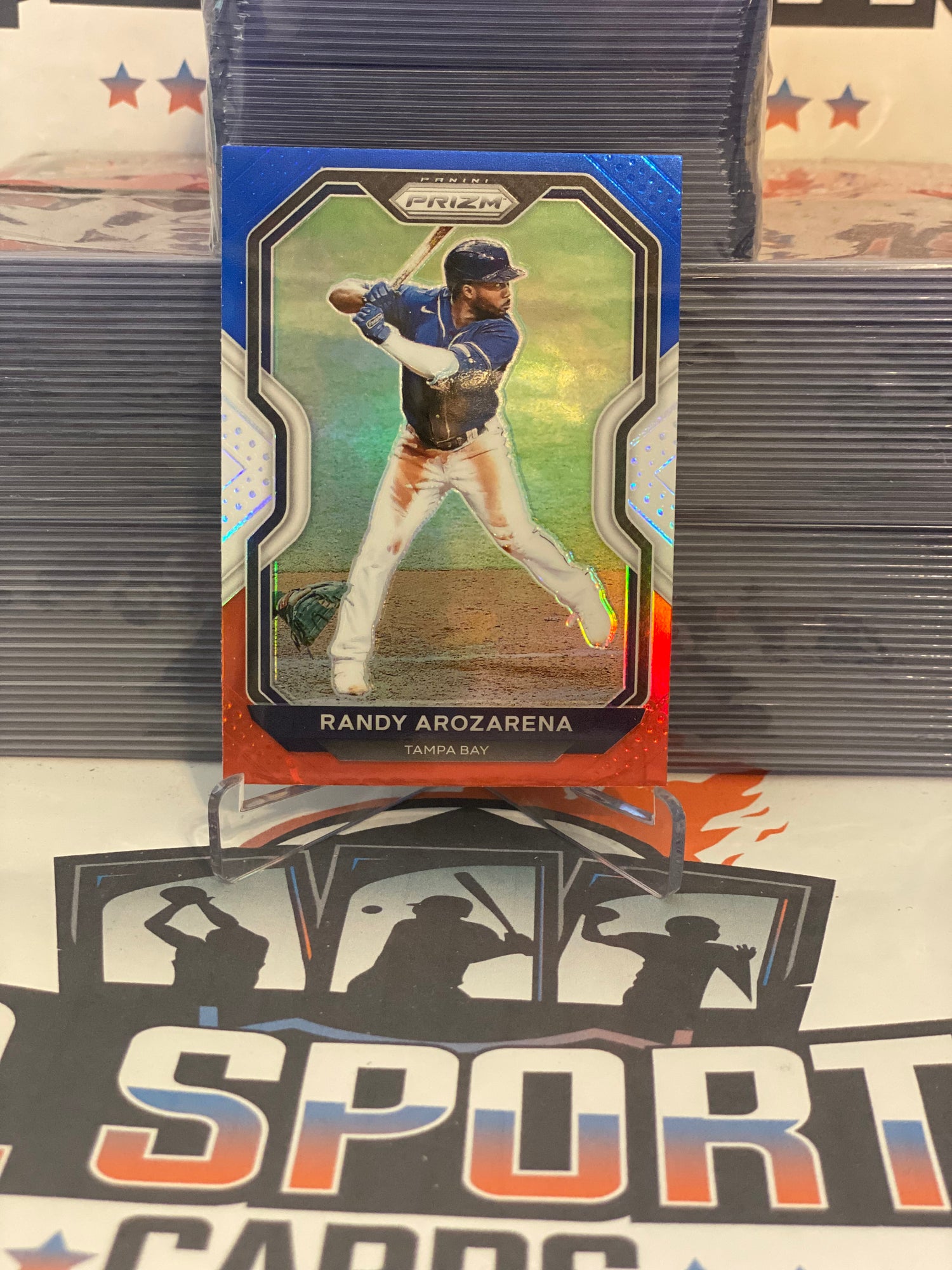 2021 Panini Prizm (Red White Blue Prizm) Randy Arozarena #1