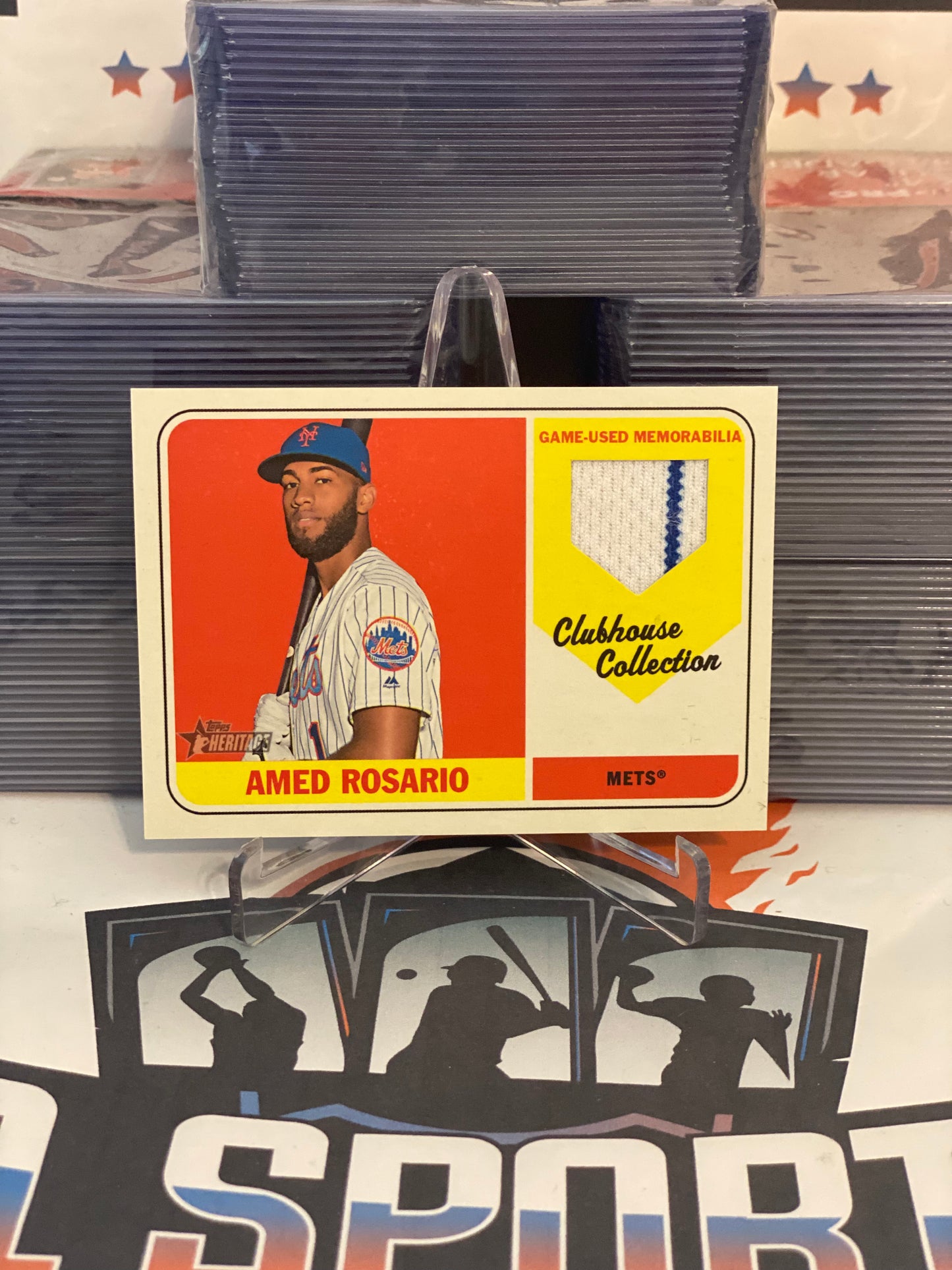 2018 Topps Heritage (Clubhouse Collection Relic Patch) Amed Rosario #CCR-ARO