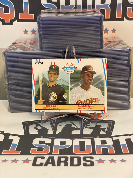 1988 Fleer (Major League Prospects) Jeff King & Randell Byers Rookie #653
