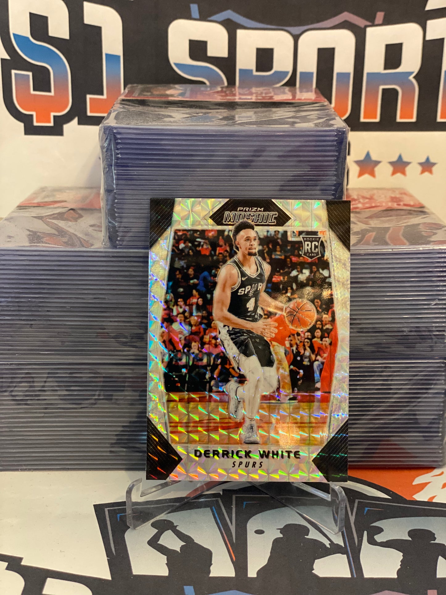 2017 Panini Prizm (Mosaic Prizm) Derrick White Rookie #55