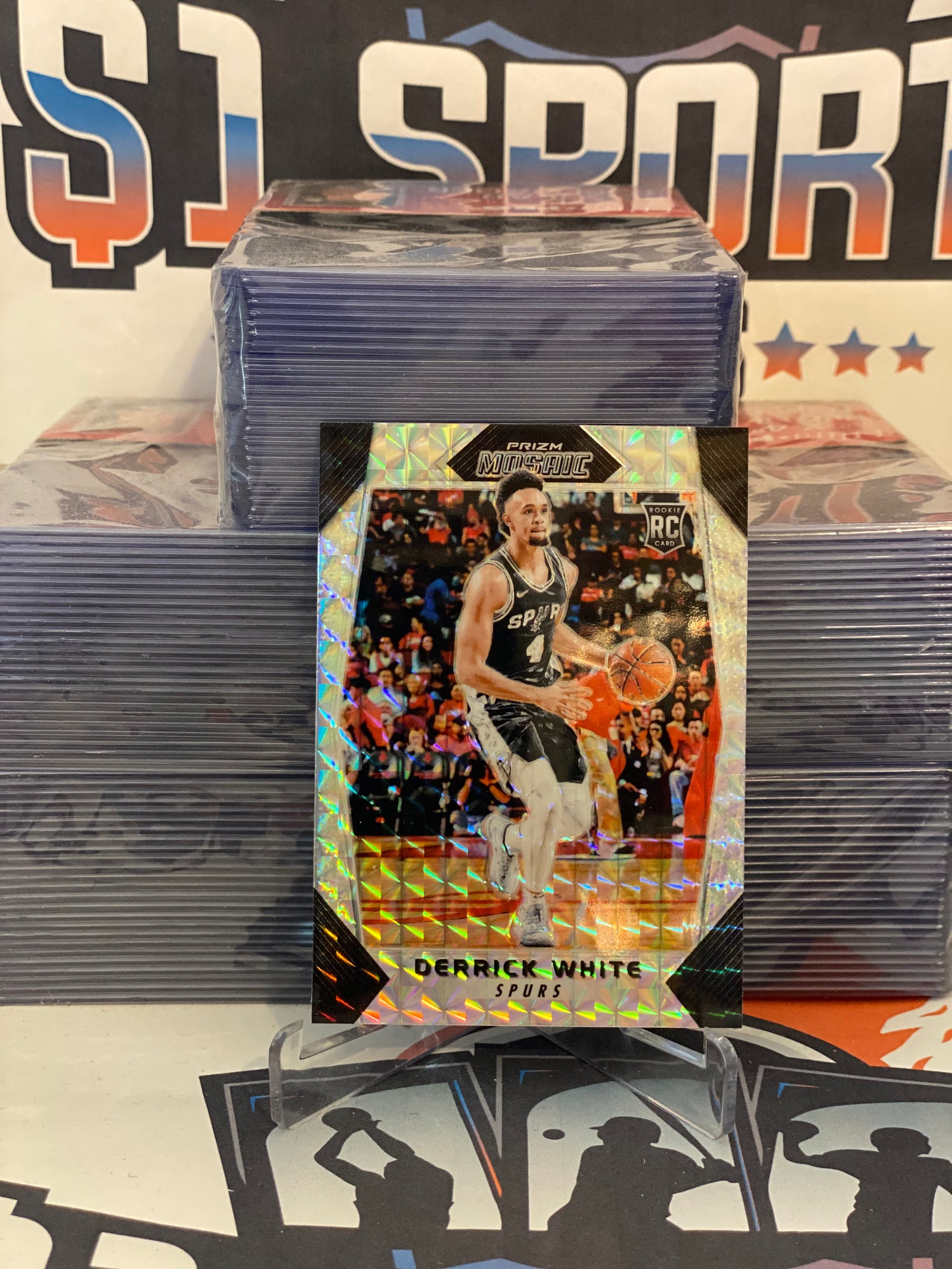 2017 Panini Prizm (Mosaic Prizm) Derrick White Rookie #55