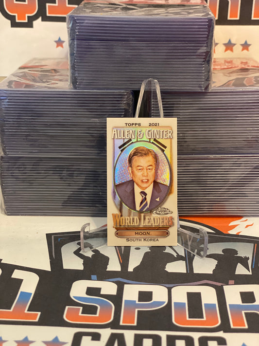 2021 Topps Allen & Ginter Chrome (Mini, World Leaders) Moon Jae-In #MWL-10