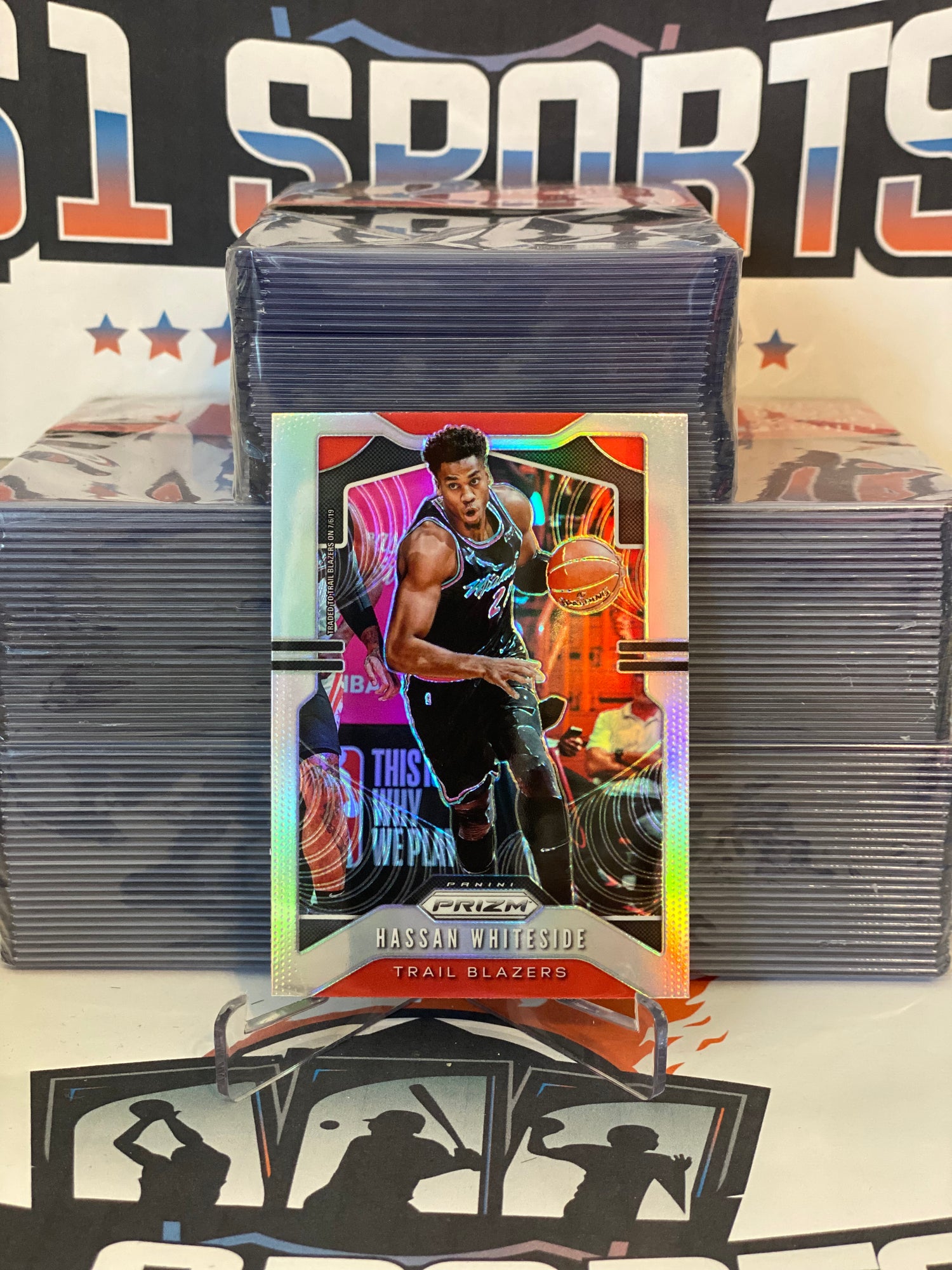 2019 Panini Prizm (Silver Prizm) Hassan Whiteside #151