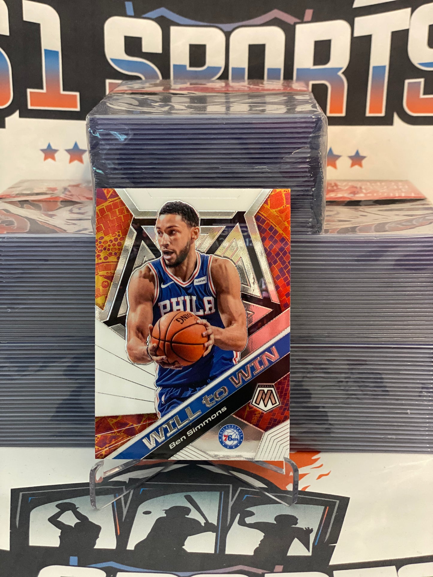 2019 Panini Mosaic (Will to Win) Ben Simmons #15