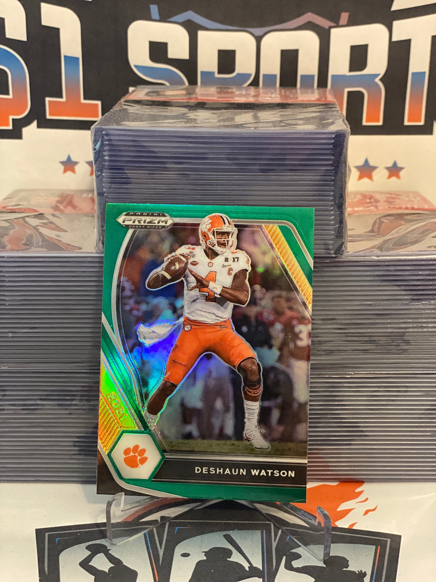 2021 Panini Prizm Draft Picks (Green Prizm) Deshaun Watson #2